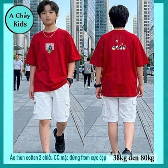 Áo thun cotton bé trai in hình Phi Hành Gia phong cách vừa đơn giản , vừa cá tính cho bé diện phố 