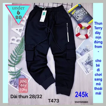 Quần thun dài bé trai cao cấp (32kg đến 50kg )(mã : T473)