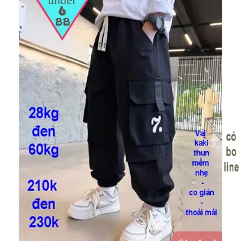Quần kaki dài cho bé trai (KT024-001) ( 28kg đến 60kg ) boline túi hộp cho bé đi chơi , đi học