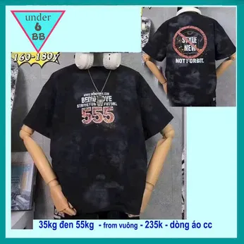 Áo thun bé trai cao cấp in chữ phối màu loang phong cách cá tính cho bé diện đi chơi , du lịch