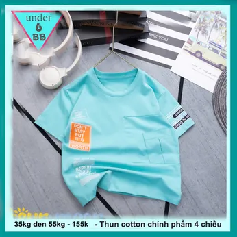 Áo thun bé trai cá tính in chữ mang phong cách thời trang cho bé diện đi chơi mùa hè , du lịch