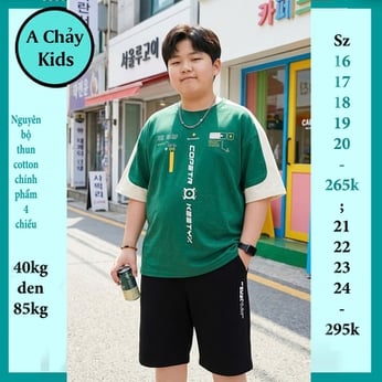 Quần áo bé trai size lớn in chữ đơn giản phong cách cá tính dành cho tuổi teen đi chơi , đi học