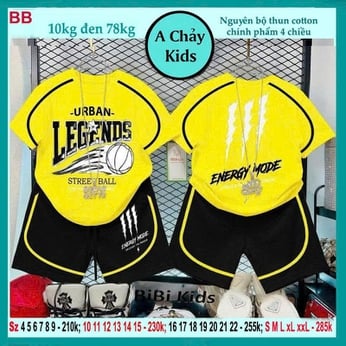 Set đồ bộ bé trai tay ngắn in chữ phong cách cá tính cho bé diện đi chơi , du lịch