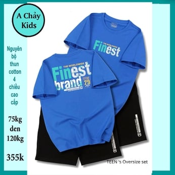 Quần áo bé trai size lớn in chữ đơn giản phong cách cá tính dành cho tuổi teen diện đi chơi , đi học