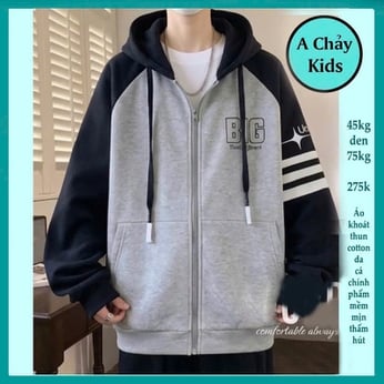 Áo khoác bé trai in chữ BIG phong cách cá tính cho bé lớn khoác nắng , giữ ấm