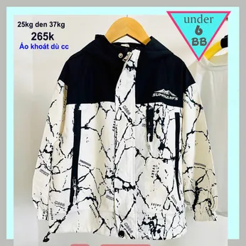 Áo khoác dù bé trai cao cấp in họa tiết phong cách cá  tính cho bé khoác nắng và giữ ấm cho bé 