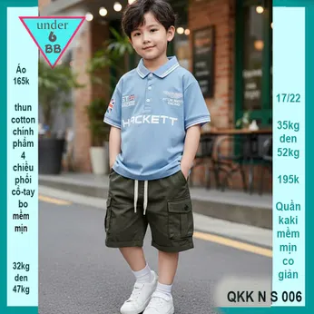 Áo polo bé trai in chữ HACKEET phong cách thời trang cá tính cho bé đi chơi , đi học