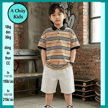 Áo polo bé trai in sọc phong cách cực sang cho bé yêu diện đi chơi , đi tiệc 