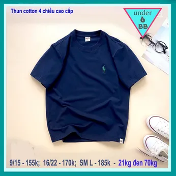 Áo thun bé trai cao cấp thêu logo đơn giản phong cách cá tính cho bé đi chơi , đi tiệc
