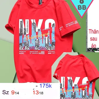 Áo thun bé trai cotton tay ngắn in họa tiết chữ NK0 phong cách hiphop cho bé đi chơi , đi học