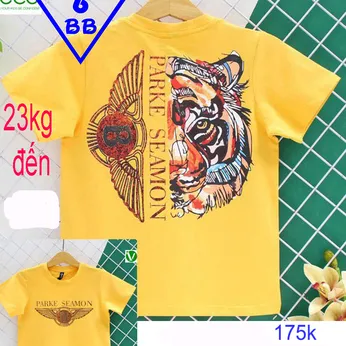 Áo Thun bé trai cotton tay ngắn in hình Tiger phong cách cá tính cool ngầu cho  bé trai đi học