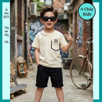 Áo thun bé trai in chữ chữ cá tính phong cách hàn quốc cho bé diện đi chơi , đi du lịch