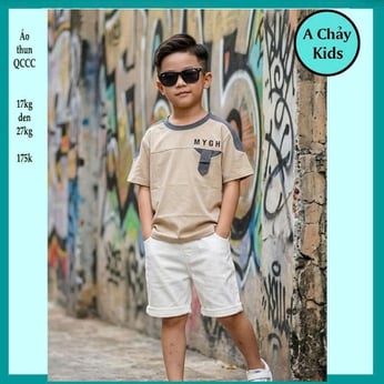 Áo thun bé trai in chữ chữ cá tính phong cách hàn quốc cho bé diện đi chơi , đi du lịch