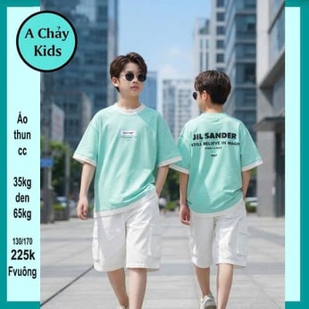 Áo thun bé trai in chữ phong cách hàn quốc cá tính dành cho tuổi teen đi chơi , du lịch