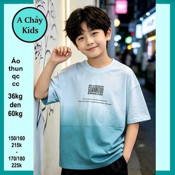 Áo thun bé trai in chữ in chữ phối màu phong cách hàn quốc vừa cá tính , vừa hiphop cho bé diện phố