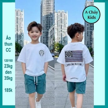 Áo thun bé trai in chữ phong cách hàn quốc cá tính dành cho bé đi chơi , du lịch