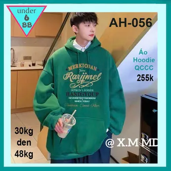 Áo thun bé trai tay dài có nón cao cấp (AH - 056) in chữ phong cách cá tính cho bé đi chơi , du lịch