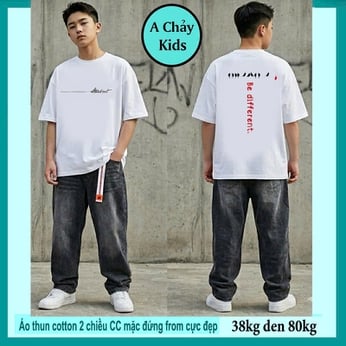Áo thun cotton bé trai in chữ đơn giản phong cách cá tính dành cho tuổi teen diện đi chơi ,đi du lịch