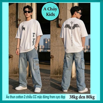 Áo thun cotton bé trai in hình Cánh Chim phong cách cực cá tính cho bé lớn diện đi chơi, đi du lịch