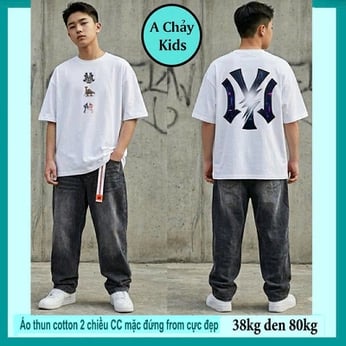 Áo thun cotton bé trai in chữ mang phong cách cá tính cho bé lớn đi chơi , du lịch