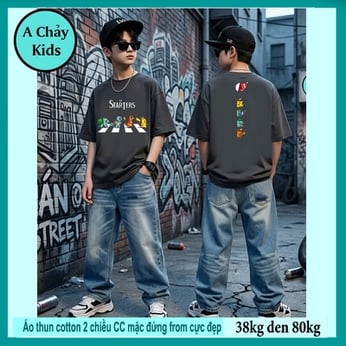 Áo thun cotton bé trai in Hình Picachuuu vừa cá tính , có nét dễ thương cho bé diện đi chơi 