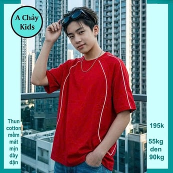 Áo thun cotton bé trai trơn đơn giản phong cách hàn quốc cho bé diện đi chơi , đi du lịch