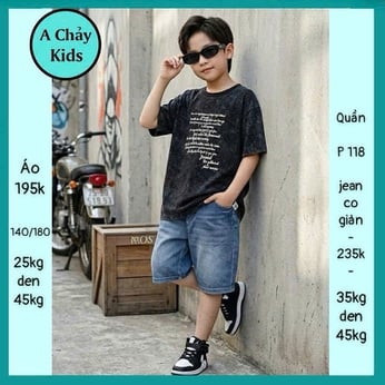 Áo trẻ em in chữ phong cách thời trang cá tính cho bé đi chơi , du lịch