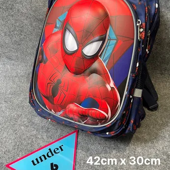 Ba lô in nổi 3D hình siêu nhân người nhện - Spider Man cho bé trai đi học ( MS:10716)