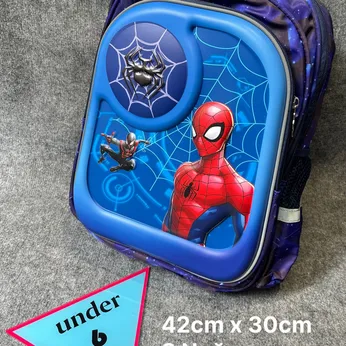 Ba lô in nổi 3D hình siêu nhân người nhện - Spider Man cho bé trai đi học ( MS: 10016)