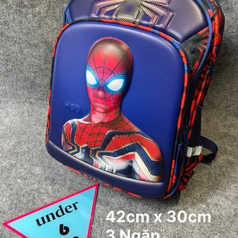 Ba lô in nổi 3D hình siêu nhân người nhện - Spider Man cho bé trai đi học (MS: 4116)
