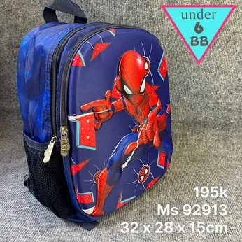 Ba lô in 3D nổi hình Siêu Nhân Người Nhện - Spiderman cá tính cho bé trai đi chơi, đi học