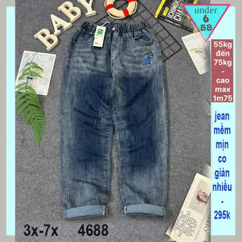 Quần jean dài bé trai cá tính ( A4688 - 55kg đến 75kg )