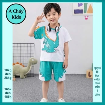 Đồ bé trai in Khủng Long siêu đáng yêu cho bé đi chơi , đi học