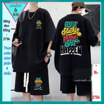 Đồ bộ bé trai cá tính hiphop to in chữ phong cách cá tính cho bé đi chơi , đi học