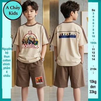 Đồ bộ bé trai hiphop in hình Rolox hottrend siêu cá tính cho bé diện đi chơi , đi học