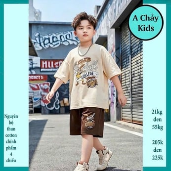 Đồ bộ bé trai hiphop in chữ Broball phong cách cá tính cho bé đi chơi , đi học