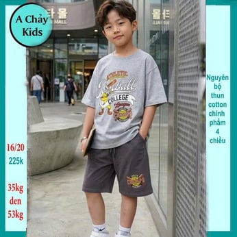 Đồ bộ bé trai hiphop in chữ  Broball phong cách cá tính cho bé đi chơi , đi học