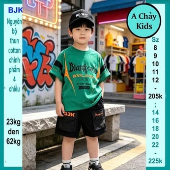 Đồ bộ bé trai hiphop in chữ cá tính phong cách cực ngầu cho bé diện đi chơi , du lịch