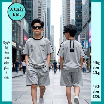Đồ bộ bé trai hip hop in chữ phối loang màu phong cách cá tính cho bé đi chơi  , du lịch