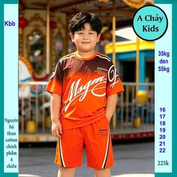 Đồ bộ bé trai hiphop in chữ phối màu loang cực ngầu cho bé diện đi du lịch , đi chơi 