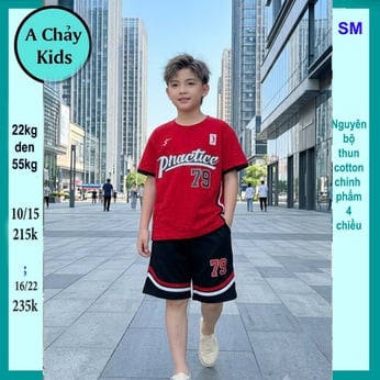 Đồ bộ bé trai hiphop in số 79 phong cách hàn quốc cá tính cho bé đi chơi , đi học