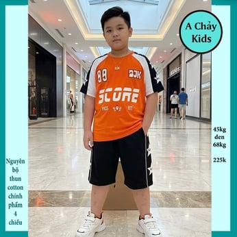 Đồ bộ bé trai hiphop im chữ SCORE phong cách cá tính cho bé đi chơi , đi học