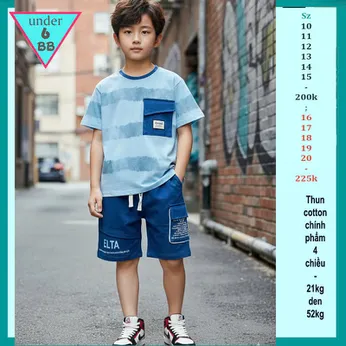 Đồ bộ bé trai hiphop in phối màu loang phong cách hàn quốc cá tính cho bé đi chơi , đi học