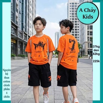 Đồ bộ bé trai hiphop in số 7 phong cách cá tính cực ngầu cho bé diện đi chơi , đi học