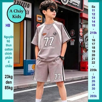 Đồ bộ bé trai hiphop in  số 77 phong cách hàn quốc cá tính cho bé đi chơi , đi học