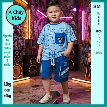 Đồ bộ bé trai hiphop in Phi Hành Gia phong cách vừa cá tính vừa dễ thương cho bé đi chơi ,du lịch