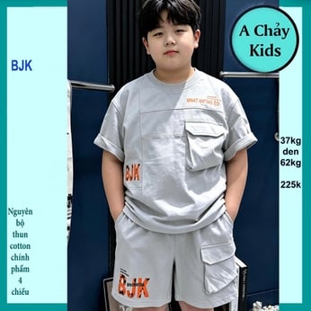 Đồ bộ bé trai hiphop in đơn giản phong cách hàn quốc cho bé diện đi chơi , đi học