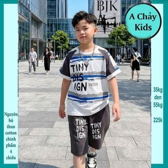 Đồ bộ bé trai hiphop in chữ cá tính phong cách cá tính cho bé đi chơi , đi học