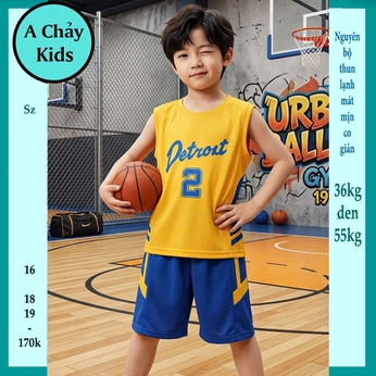 Đồ bộ bé trai thun lạnh sát nách thể thao in số 2 mang phong cách bóng đá cho bé đi chơi , đi học