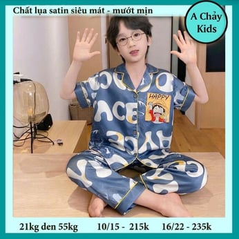 Đồ bộ pijama cho bé trai in hình Luffyy cá tính cho bé